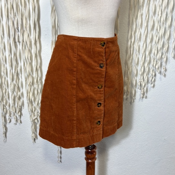Spell Faye Corduroy Skirt in Caramel Size M - Picture 3 of 11
